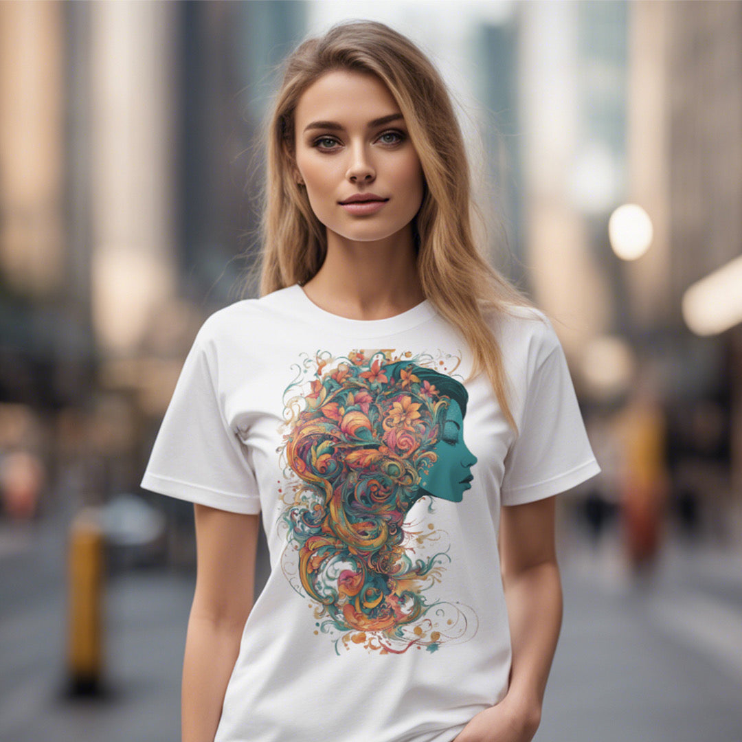 Premium Cotton Floral Art Unisex T-Shirt