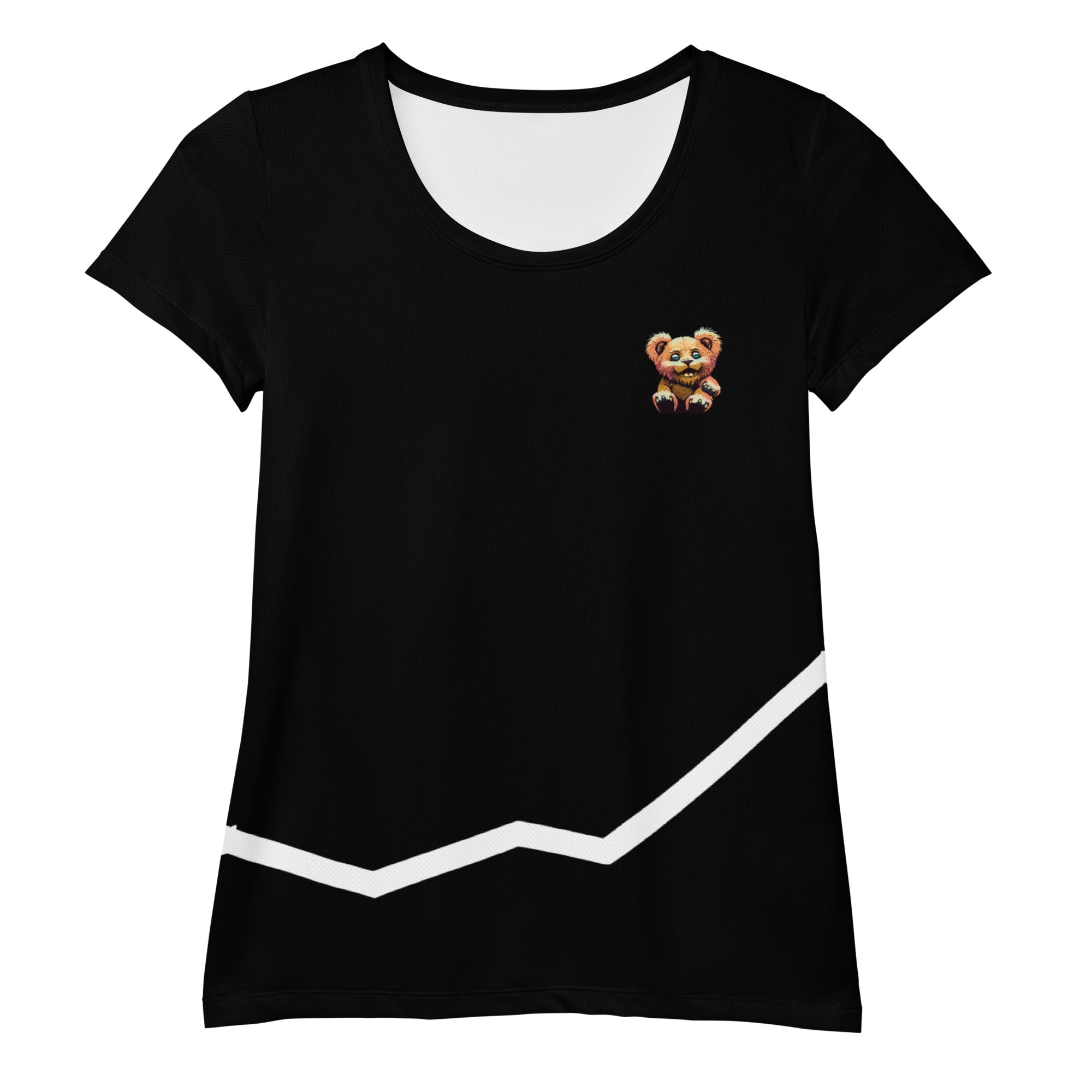 KlevaKeys Women's Leo Athletic Black T-Shirt